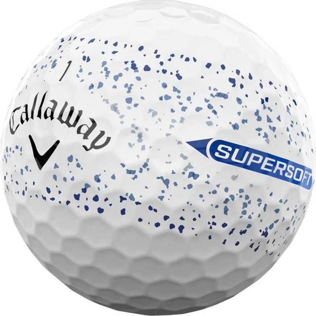 Callaway Supersoft Golfball (1 Dutzend) 12 Stück Splatter Blau