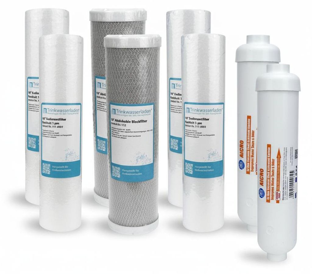 1 Jahr Filter Set 10' 8-teilig Ersatzfilter Umkehrosmose Produktbild 