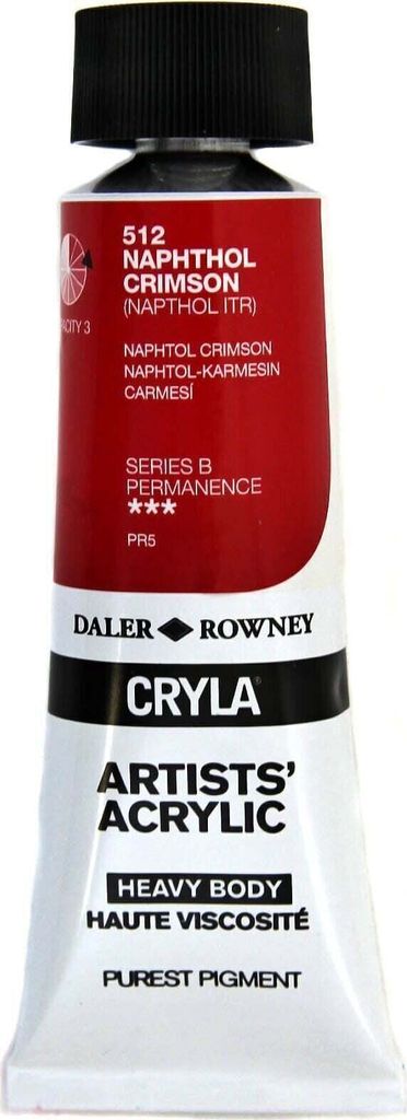 Daler Rowney Cryla Artists’ Acrylfarbe Napthol Crimson 75 ml 1 stk
