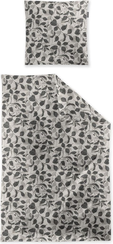 Irisette GmbH & Co. KG Edel-Feinbiber Bettwäsche Set Koala-HK 8588 Farbe grau Größe 155x220+80x80