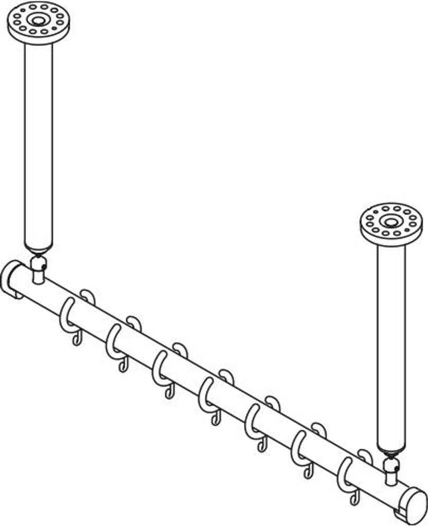 pba 01 Duschvorhangstange AS 800mm aus Nylon