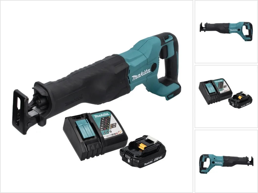 Couper sans effort avec la scie sabre Makita DJR186 18V et batterie 2.0Ah