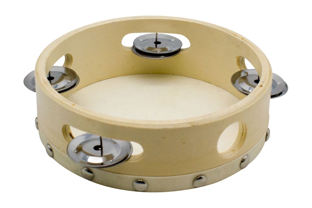 Tamburin Tambourine Handtrommel Musik Instrument Holz Spielzeug für Kinder