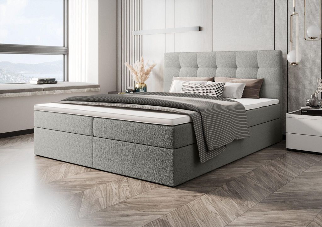 B&B Home Boxspringbett Sagani 180x200 cm – mit Bettkasten