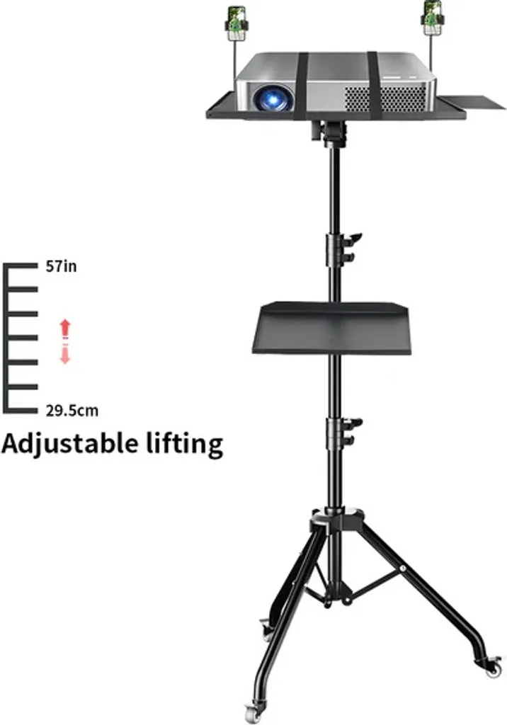 Support de projecteur réglable en hauteur 145cm - Structure robuste - 2