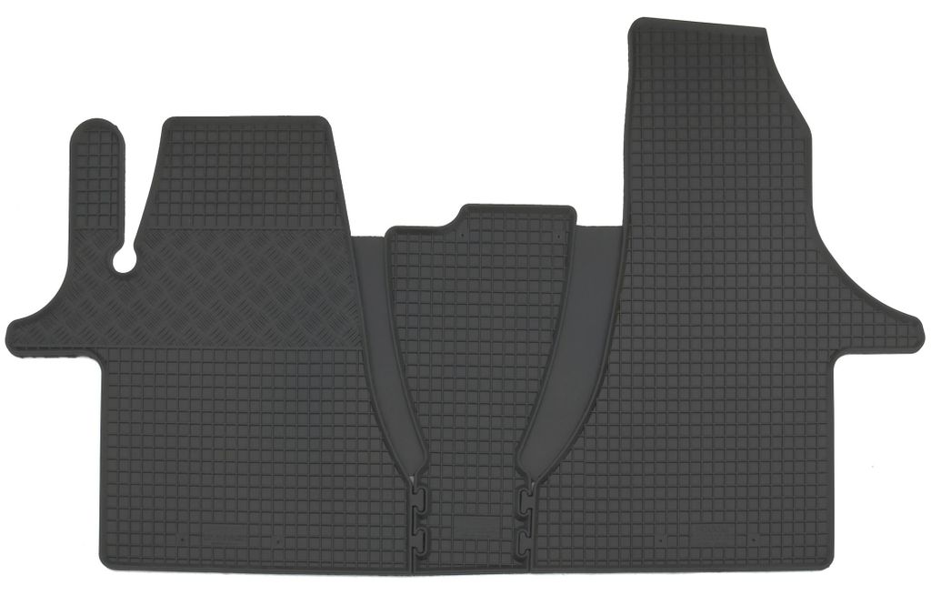 Gummifußmatten 3-teilig für VW T6.1 Facelift (2019-, Transporter/Caravelle/Multivan)