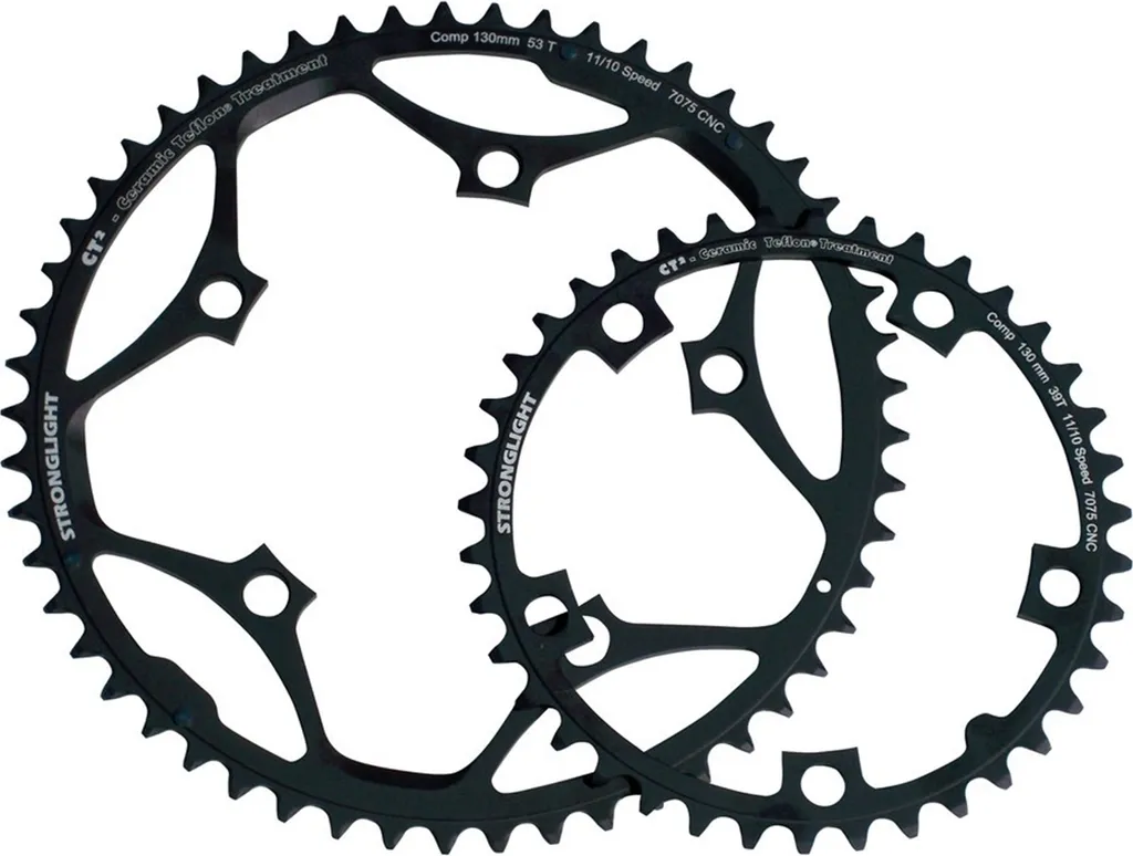 Plateau de vélo de route Stronglight 50 dents entraxe 130mm noir