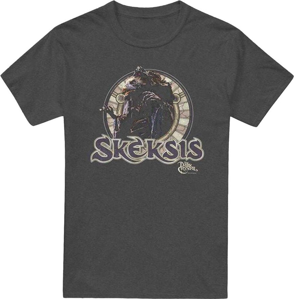 Dark Crystal - T-Shirt für Herren/Damen Uni, meliert TV27985 (S) (Holzkohle)