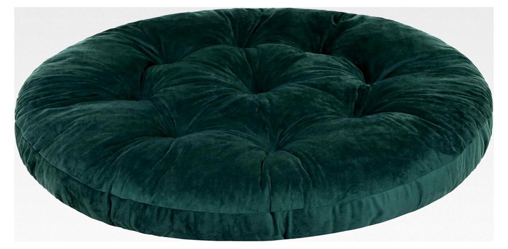 Hängesessel Kissen, Hängekorb Sessel, Indoor/Outdoor, Auflage, Rund, Schaukelkissen, Sitzkissen für Stuhl, Velvet, Waschbar, Grün, 92 x 92 cm