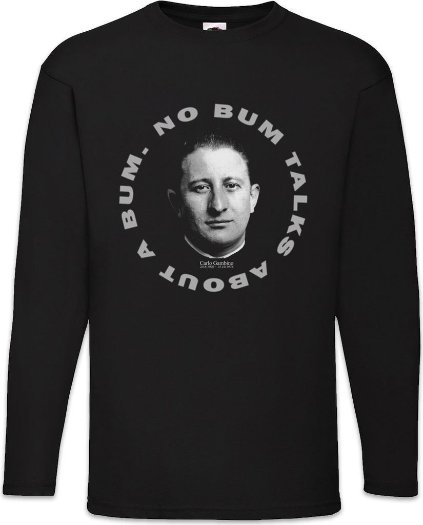 Urban Backwoods Carlo Gambino Portrait, Langarm T-Shirt, Farbe: Schwarz, Größe: 3XL