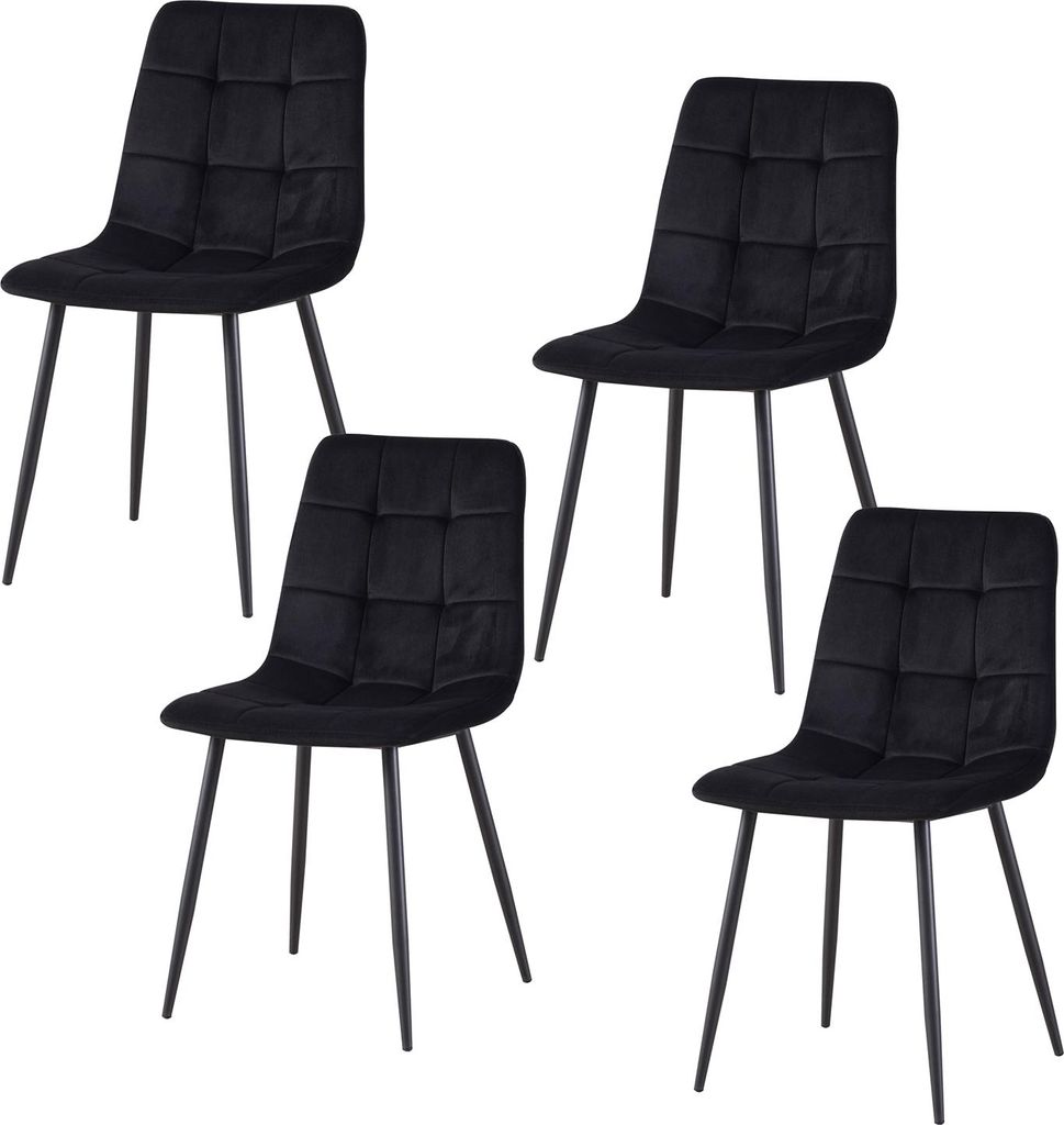 Stuhl Mesa Velvet Schwarz