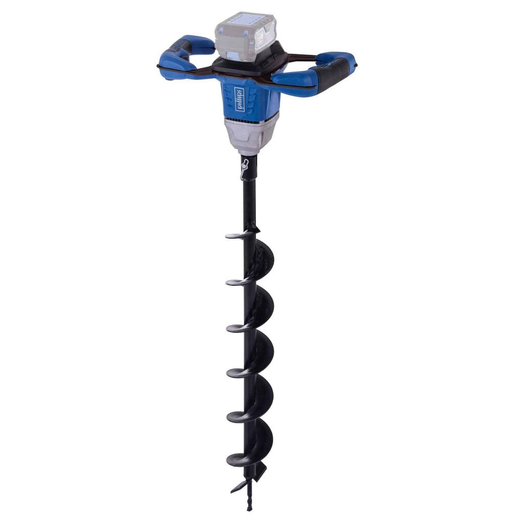 Akku Erdbohrer BC-EB100-X Scheppach - 20V IXES | 800mm Bohrerlänge | Ø100mm Bohrer | 3 Betriebsmodi | Softgrip