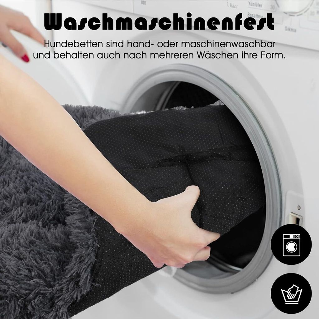 Großes Hundebett Aus Korallensamt – 130 X 100 Cm, Weich, Rutschfest & Waschbar Für Kleine Bis Große Hunde
