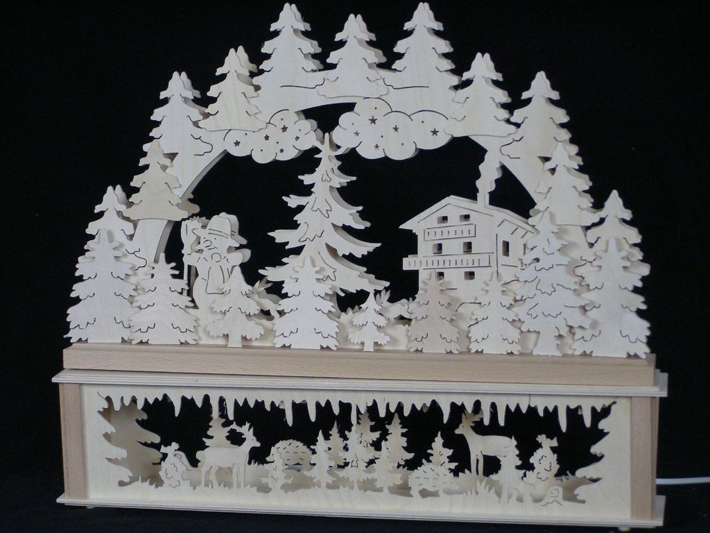 Original Erzgebirgischer Marken Schwibbogen Lichterbogen 50 x 43 cm K50-B_249