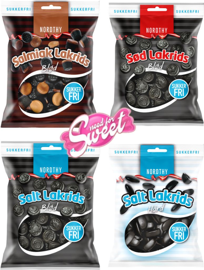 Nordthy Lakritzpaket Zuckerfrei 280g Produktbild 