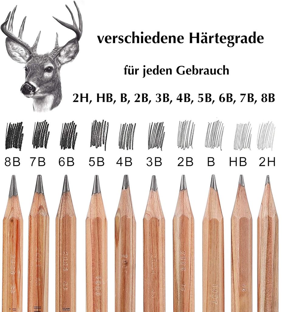 Lellis Arts Bleistiftset, Skizzenset mit Graphit- und Produktbild 9