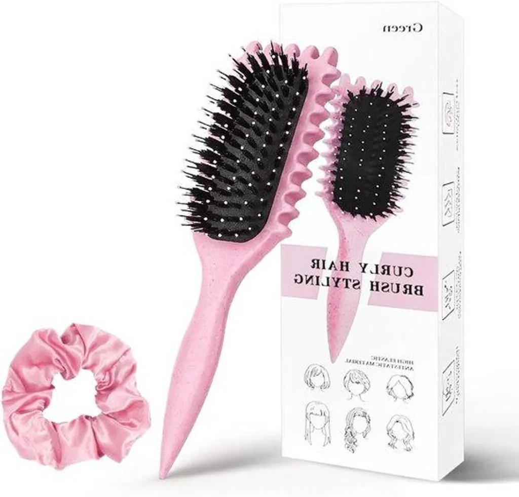 Brosse à cheveux démêlante et lissante pour boucles sans frisottis