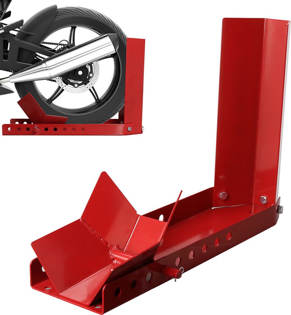 Jiubiaz Motorradständer Verladehilfe Schiene Motorradwippe Vorderradklemme Transportständer Radwippe Motorrad Standschiene