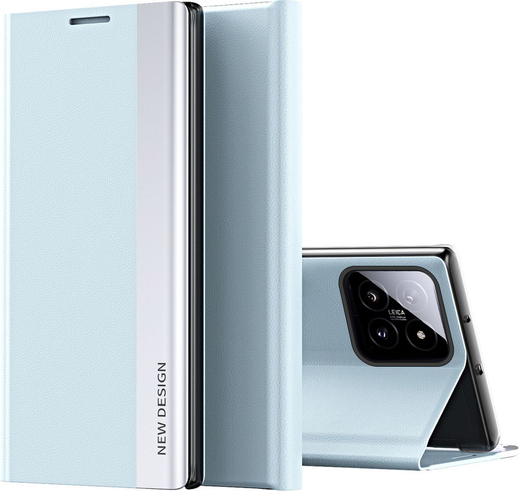 Hülle für Xiaomi 14 Pro Leder PolyurethanKlapphülle Schutzhülle mit Standfunktion Blau