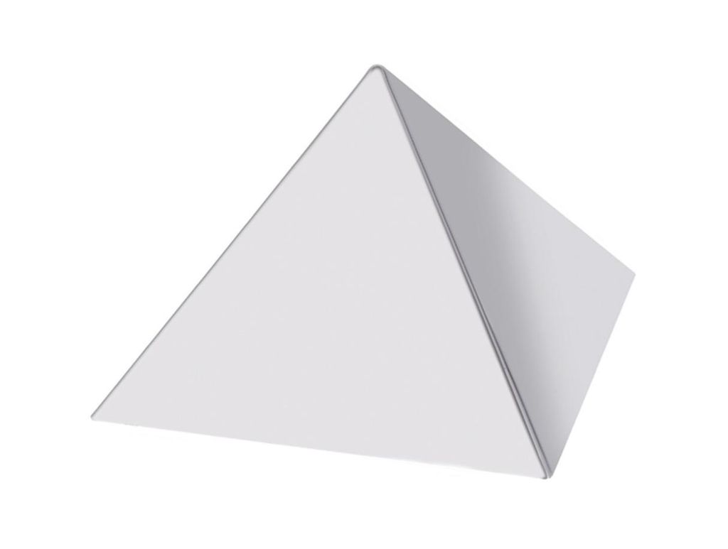 Backform Dessertform Kuchenform Edelstahl PYRAMIDE 4x4x2,7cm Lebensmittelecht
