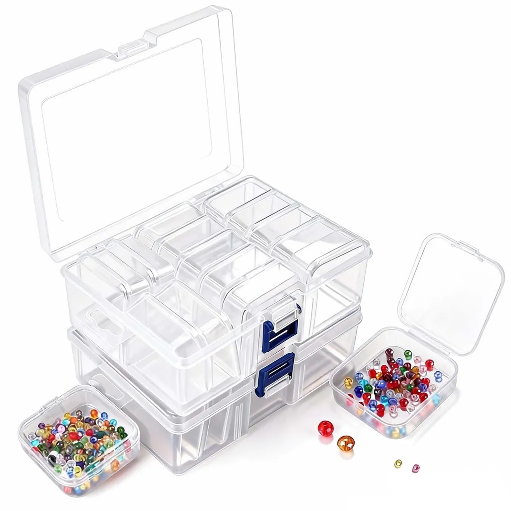 Organiseur de Mercerie et Bricolage : 30 Boîtes de Stockage Plastique
