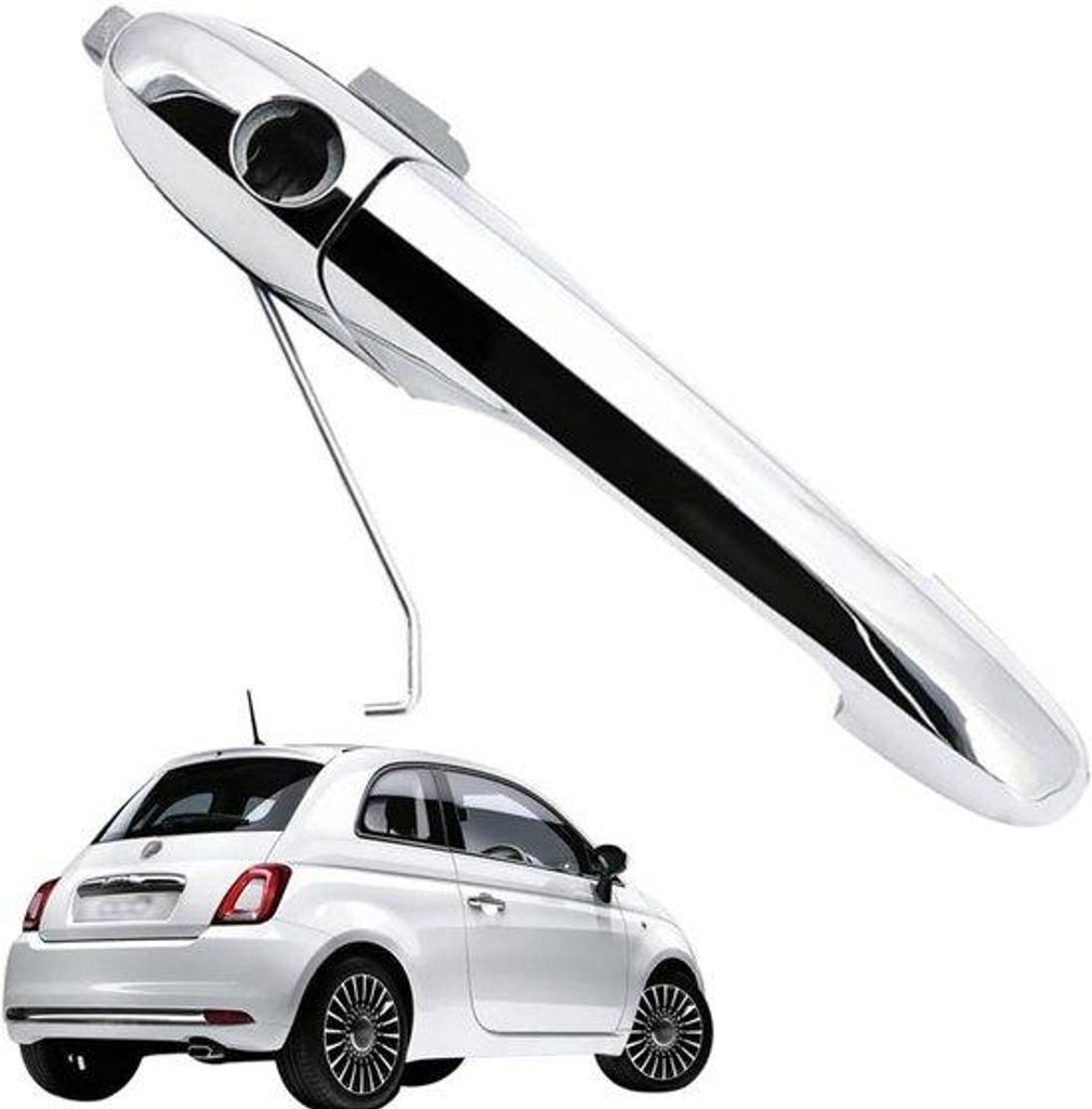 Auto Türgriff Edelstahl schwarz für Fiat 500