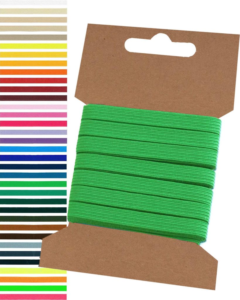 5m Gummiband 6,6mm Gummilitze Wäschegummi elastisches Band Wäscheband