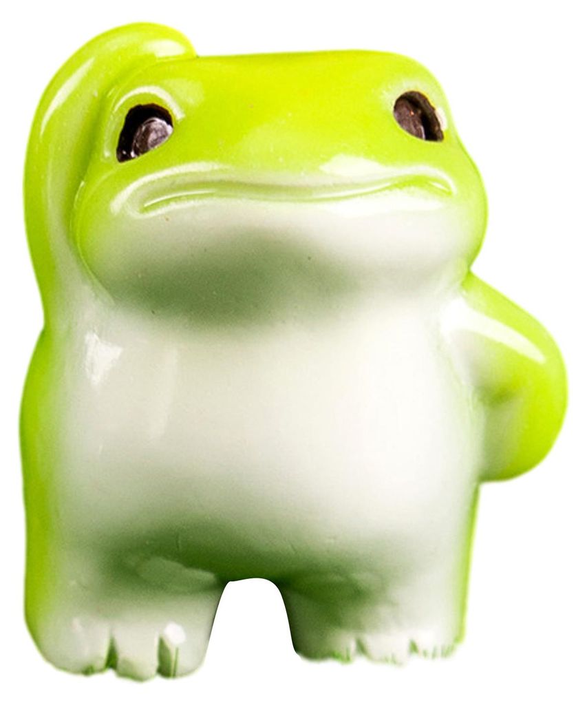 Mini-Froschfigur aus Kunstharz, kleines Tierornament, Cartoon-Miniatur-Froschstatue für Mikro-Feengärten, Landschaften, DIY-Terrarien und Bastela...