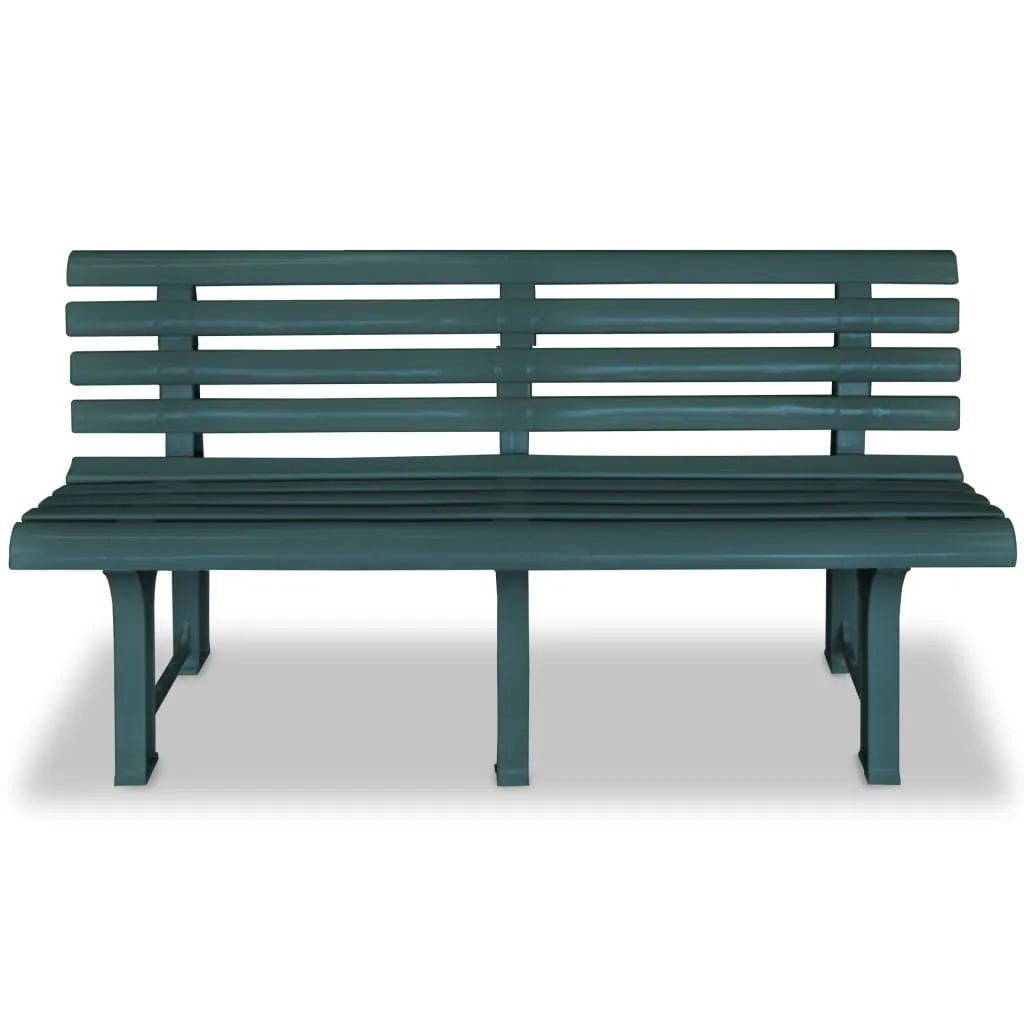 Banc de jardin en plastique vert vidaXL 145,5 cm meuble terrasse durable