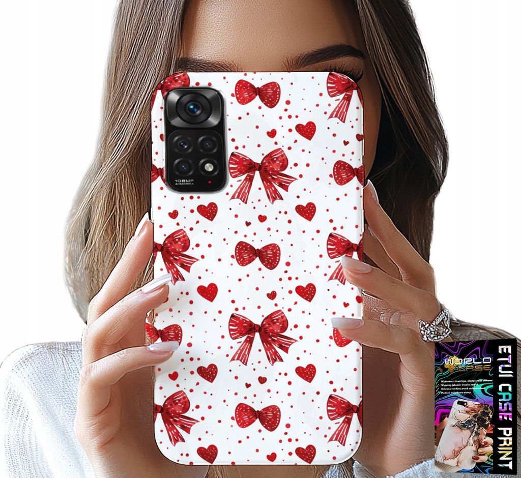 Fall Für Xiaomi Note 11 Pro - Rote Bänder Schleife Mode-Designs