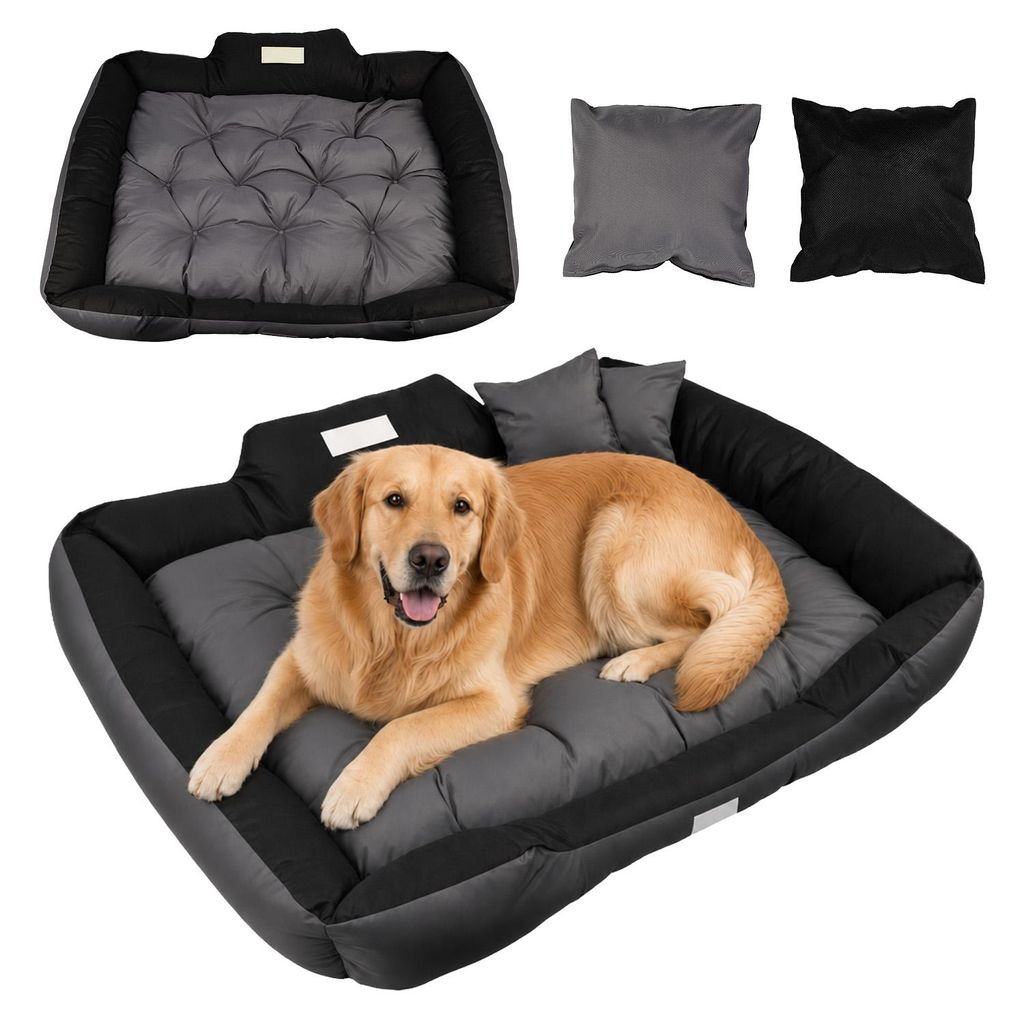 Lit pour chien GreenBlue gris foncé, rectangulaire, Image du produit 