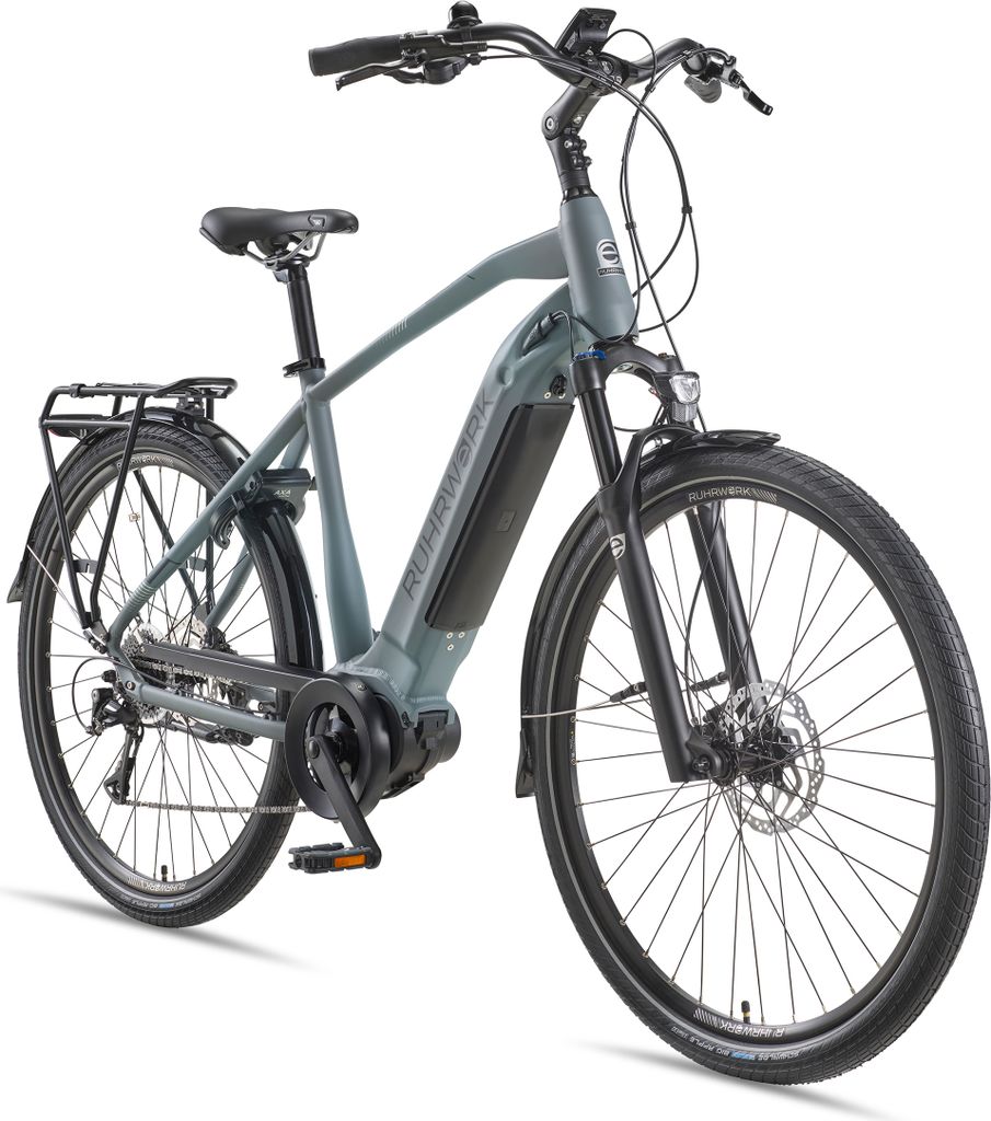 Ruhrwerk Trekking E-Bike Herren MT800 28 Zoll Mittelmotor 8-Gang Kettenschaltung