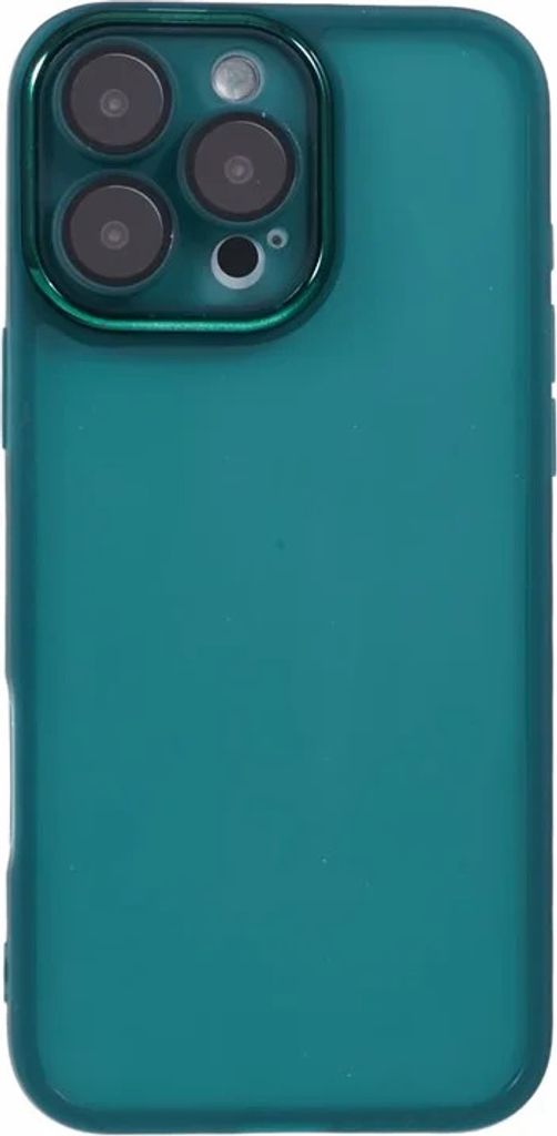 Hülle für Apple iPhone 16 Pro - Phonesta Translucia Semi-Transparent Back Cover mit Kameraschutz - Transparent/Grün