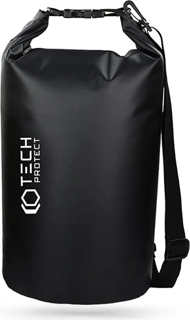 Sac à Dos Imperméable 20L Noir Tech-Protect Idéal pour le Nautisme