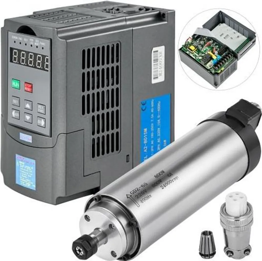 Moteur Broche CNC 0,8 kW sans Surchauffe avec Variateur VFD 1,5 kW