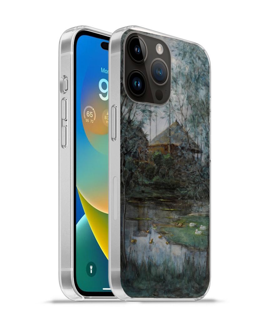 MuchoWow Handyhülle Schutzhülle Hülle für Apple iPhone 14 Pro Max Heuhaufen - Piet Mondrian Silikon Softcase Handy Hülle - Hardcover