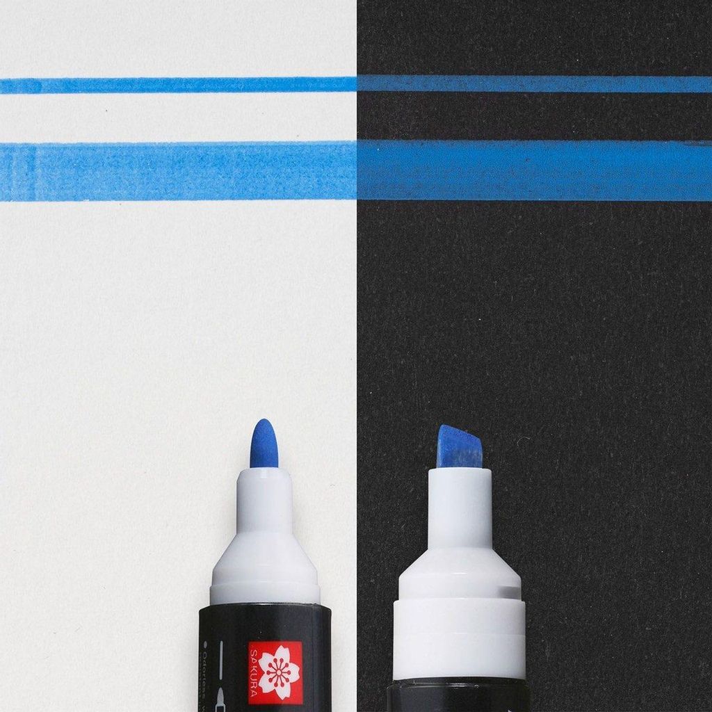 SAKURA Permanent-Marker Permapaque 2 Spitzen blau