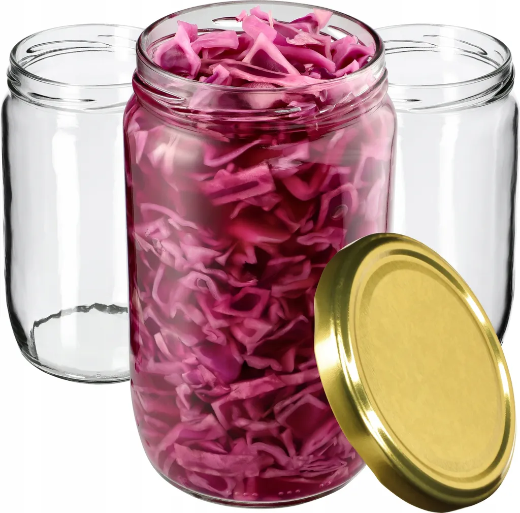 KADAX Niva 720ml Barattoli Vetro Oro - 24 Pezzi per Regali Gourmet