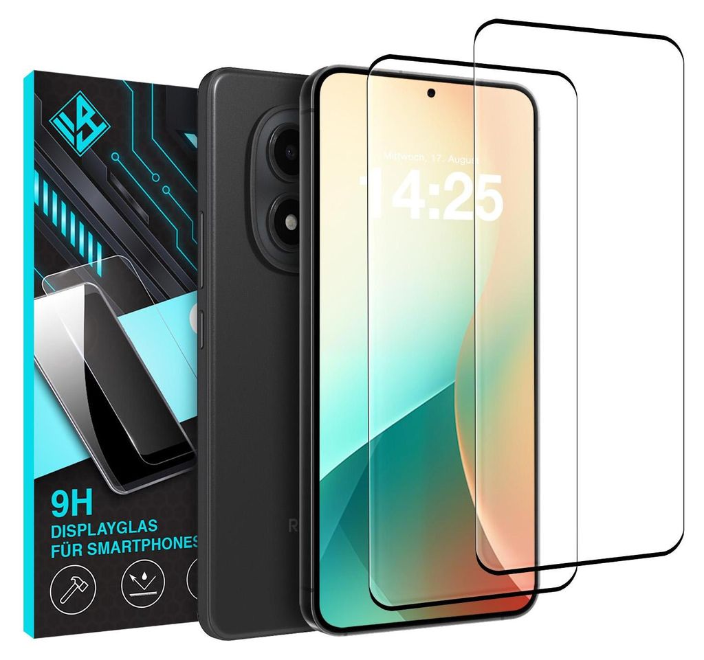 2x 9H Schutzglas Displayschutzfolie für Xiaomi Redmi Note 15 Pro Displayglas Displayschutz Glas Panzerfolie Schutzglasfolie