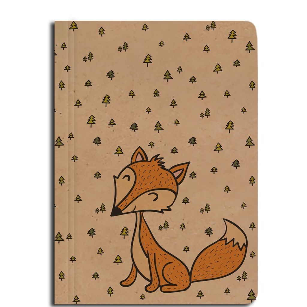 Notes linkovaný - A6 - kraft - Liška