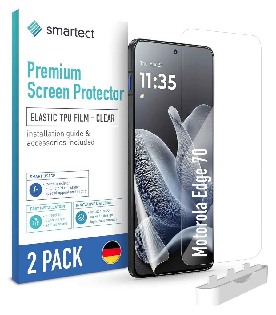 2x TPU Schutzfolie Klar für Motorola Edge 70 Displayschutz Produktbild 