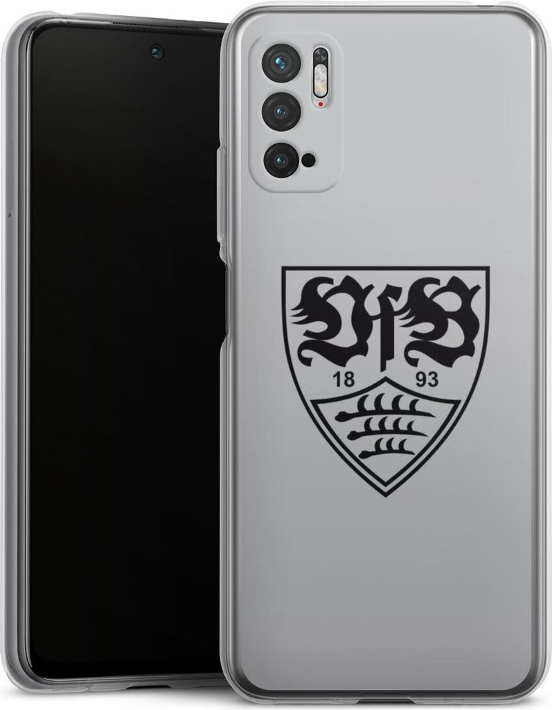 DeinDesign Handyhülle für Xiaomi Redmi Note 10 5G Silikon Hülle Case Smartphone Schutzhülle Logo Offizielles Lizenzprodukt VfB Stuttgart