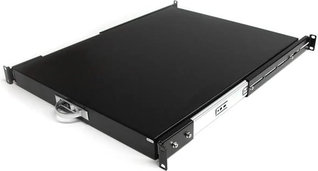 StarTech.com Étagère Rack 19 Pouces Coulissante 1U Noir Acier 25kg