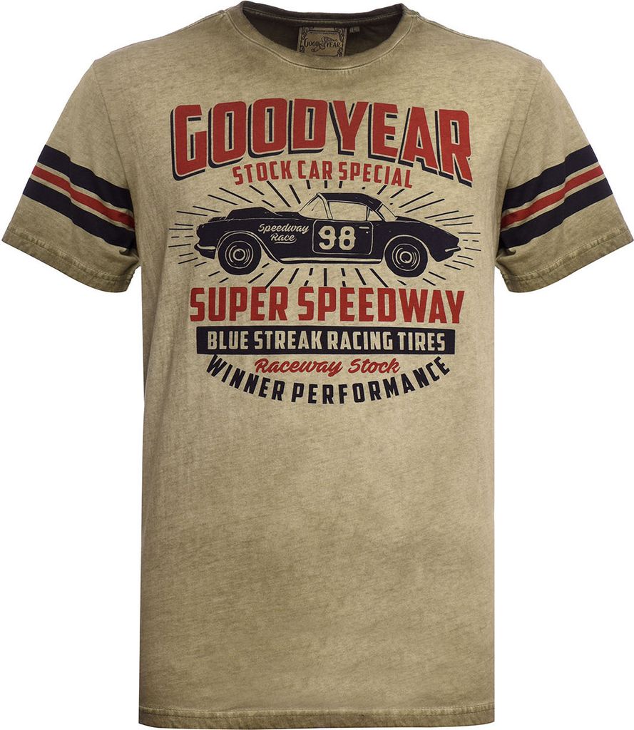 GoodYear T-Shirt Herren Men T-Shirt Comfort fit oliv L
