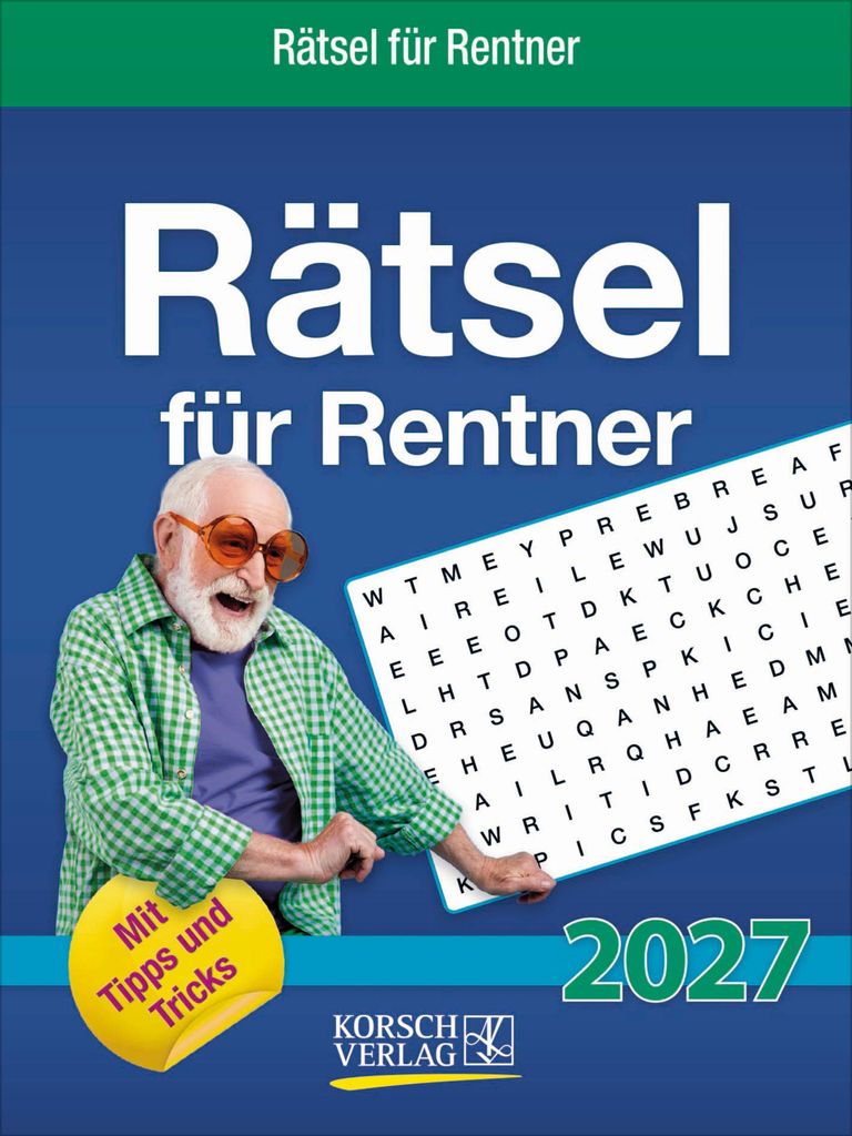 Tageskalender 2027 für Rentner mit Rätseln zum Aufstellen Produktbild 