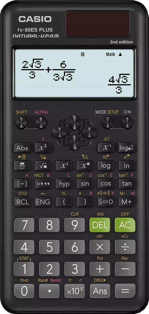 Casio FX-82ES PLUS-2 Taschenrechner Scientific Schwarz