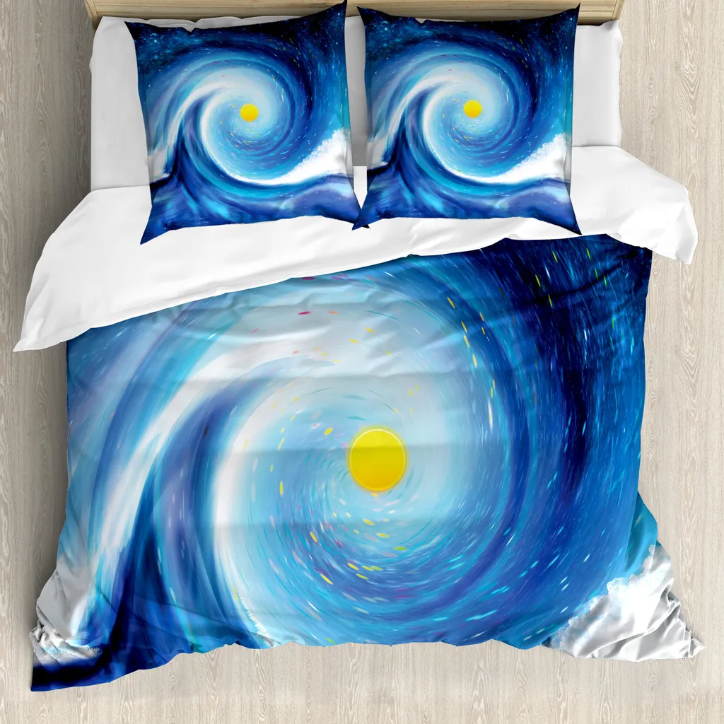ComfyWell Set copripiumino super king size con 2 federe con chiusura a cerniera, ultra morbida microfibra spazzolata, blu navy (super king (220 x 260 cm), blu navy