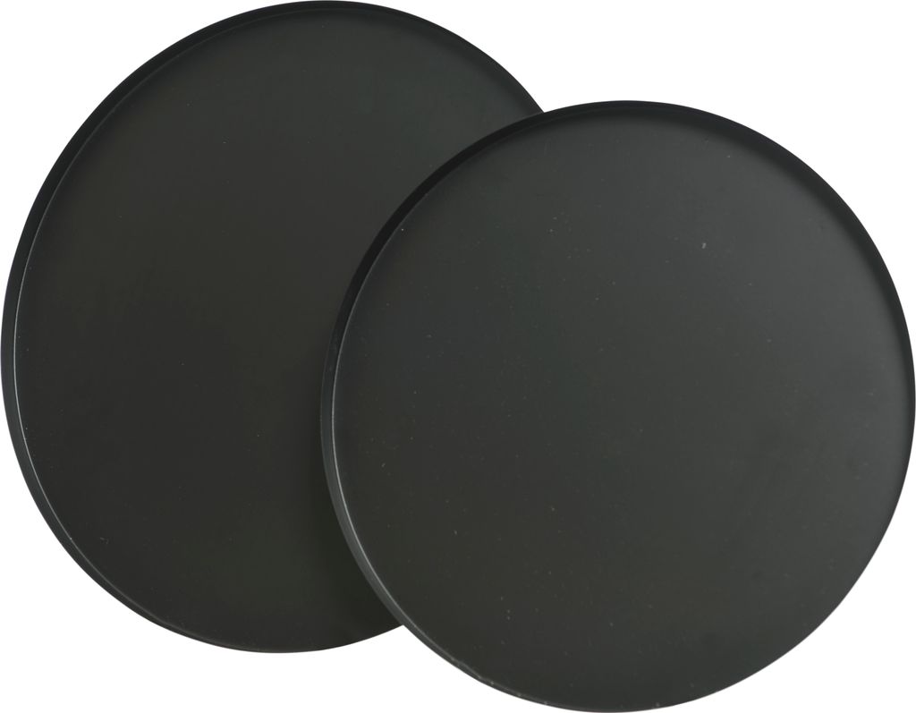 Kaemingk Tablett aus Eisen matt schwarz Ø 30 cm Produktbild 