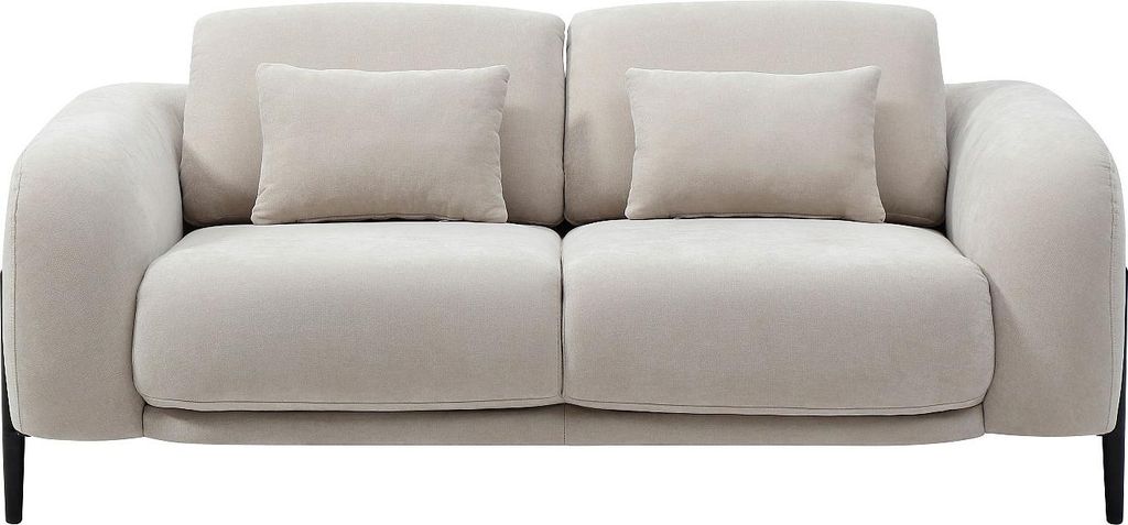 Sofa 2-Sitzer mit verstellbarer Rückenlehne - Stoff Beige - ARAVIO