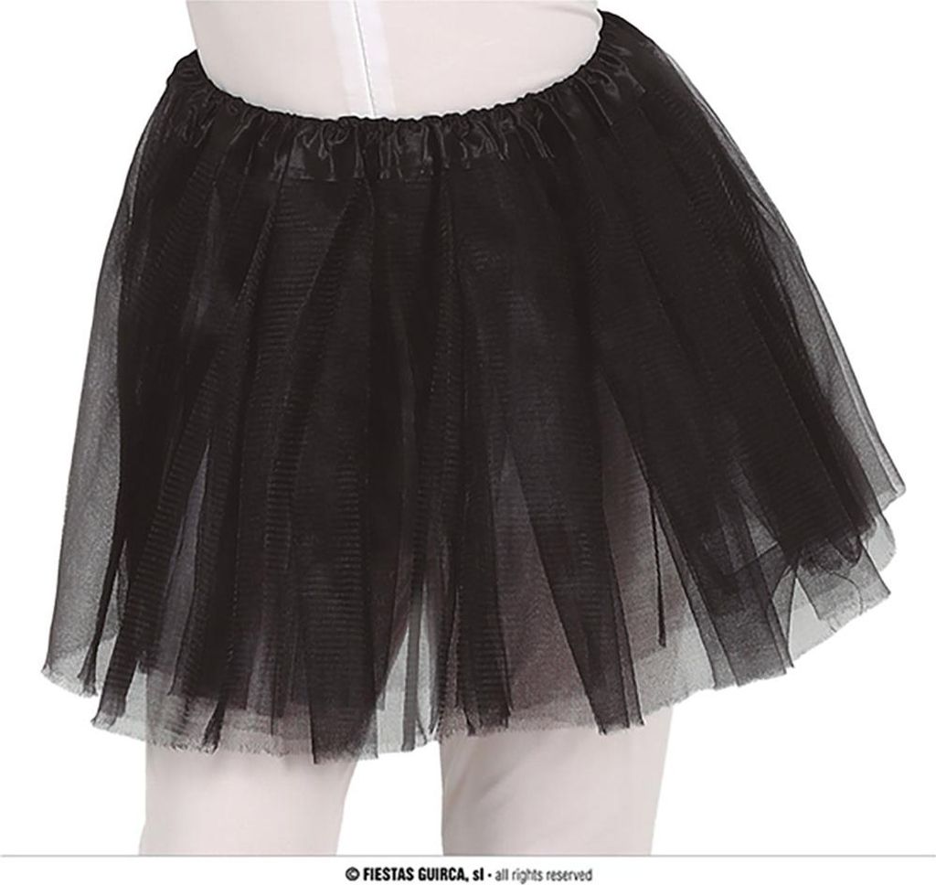 Schwarzer Tüll-Tutu-Rock, Tänzerkostüm, 30 cm Produktbild 